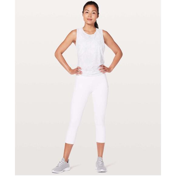 Lululemon Speed Up Crop 21" White Thick Legging Size 4 - Picture 1 of 11